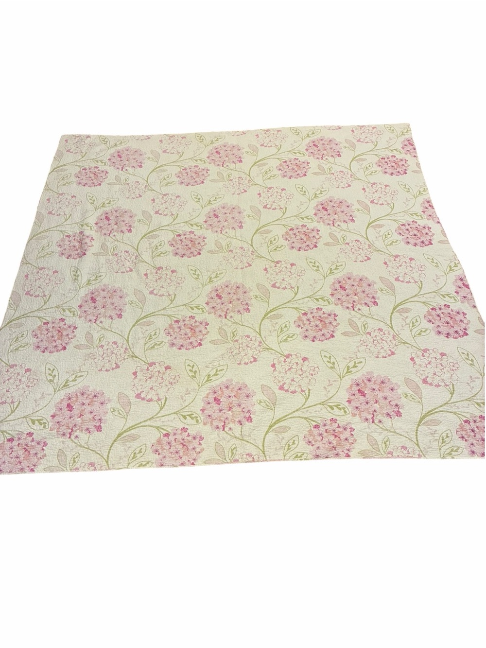 Cynthia Rowley Pink Floral Hydrangea Quilt 100% Cotton Girly Feminine Full - Picture 2 of 10